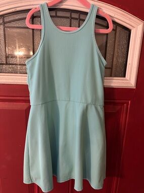 Old Navy Aqua Ribbed Skater Dress